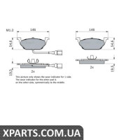 Гальмівні дискові колодки, к-кт. BOSCH 0986494019
