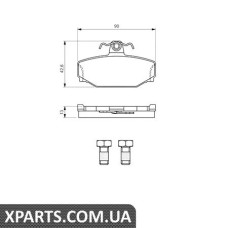 Тормозные колодки дисковые, к-кт. BOSCH 0986460995