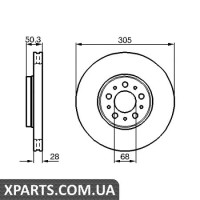 Гальмівний диск BOSCH 0986478494