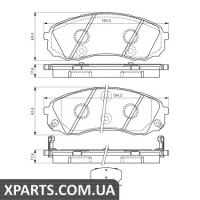 Гальмівні дискові колодки, к-кт. BOSCH 0986494377