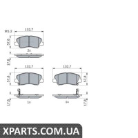 Гальмівні дискові колодки, к-кт. BOSCH 0986494563
