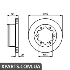 Гальмівний диск BOSCH 0986478555