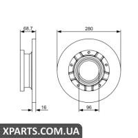 Гальмівний диск BOSCH 0986479401