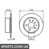 Гальмівний диск BOSCH 0986478199