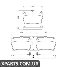 Гальмівні дискові колодки, к-кт. BOSCH 0986494350