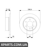 Гальмівний диск BOSCH 0986479295