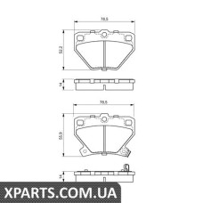 Гальмівні дискові колодки, к-кт. BOSCH 0986424630