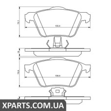 Гальмівні дискові колодки, к-кт. BOSCH 0986494158