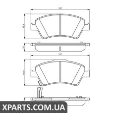 Тормозные колодки дисковые, к-кт. BOSCH 0986494260