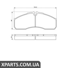 Гальмівні дискові колодки, к-кт. BOSCH 0986494266