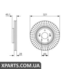 Гальмівний диск BOSCH 0986479786