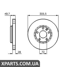 Тормозной диск BOSCH 0986479078