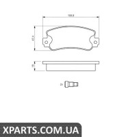 Гальмівні дискові колодки, к-кт. BOSCH 0986424098
