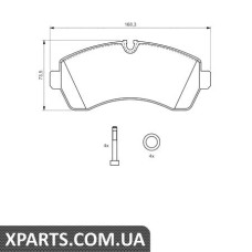 Тормозные колодки дисковые, к-кт. BOSCH 0986494194