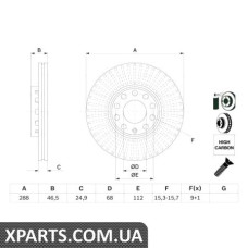 Гальмівний диск BOSCH 0986478546