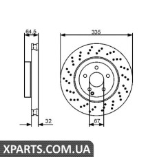 Тормозной диск BOSCH 0986479413