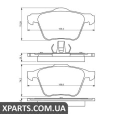 Гальмівні дискові колодки, к-кт. BOSCH 0986494245