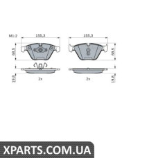 Гальмівні дискові колодки, к-кт. BOSCH 0986494354