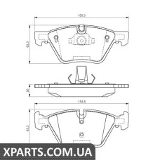 Тормозные колодки дисковые, к-кт. BOSCH 0986494118