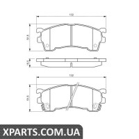 Гальмівні дискові колодки, к-кт. BOSCH 0986460975