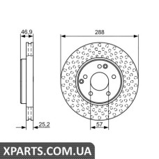 Гальмівний диск BOSCH 0986478624