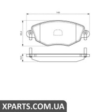 Тормозные колодки дисковые, к-кт. BOSCH 0986494026