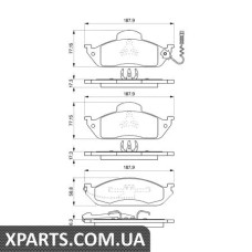 Гальмівні дискові колодки, к-кт. BOSCH 0986424611