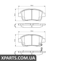 Гальмівні дискові колодки, к-кт. BOSCH 0986424803