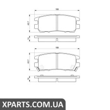 Тормозные колодки дисковые, к-кт. BOSCH 0986461768