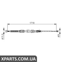 Трос, стоянкова гальмівна система BOSCH 1987482378