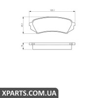 Гальмівні дискові колодки, к-кт. BOSCH 0986424641