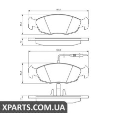 Гальмівні дискові колодки, к-кт. BOSCH 0986461764