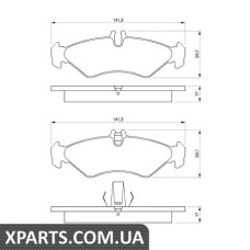 Гальмівні дискові колодки, к-кт. BOSCH 0986424463