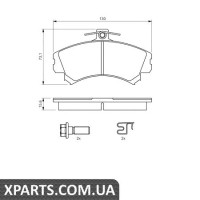 Гальмівні дискові колодки, к-кт. BOSCH 0986424371