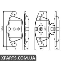 Гальмівні дискові колодки, к-кт. BOSCH 0986494169