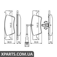 Гальмівні дискові колодки, к-кт. BOSCH 0986494219