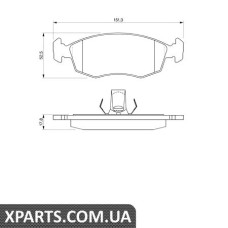 Гальмівні дискові колодки, к-кт. BOSCH 0986424554