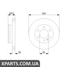 Гальмівний диск BOSCH 0986479294