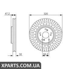 Гальмівний диск BOSCH 0986479741