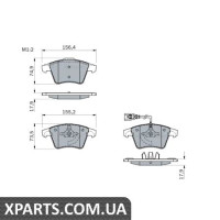 Гальмівні дискові колодки, к-кт. BOSCH 0986494107