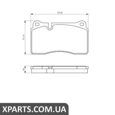 Гальмівні дискові колодки, к-кт. BOSCH 0986494207