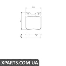 Тормозные колодки дисковые, к-кт. BOSCH 0986460965