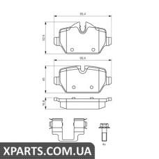 Тормозные колодки дисковые, к-кт. BOSCH 0986494269