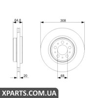 Гальмівний диск BOSCH 0986479320