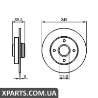 Гальмівний диск BOSCH 0986479255