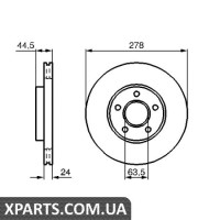 Гальмівний диск BOSCH 0986479069