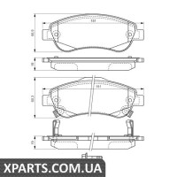 Гальмівні дискові колодки, к-кт. BOSCH 0986494379