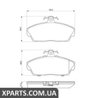 Гальмівні дискові колодки, к-кт. BOSCH 0986424566