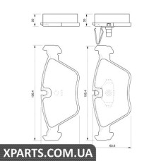 Тормозные колодки дисковые, к-кт. BOSCH 0986424767