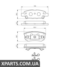 Тормозные колодки дисковые, к-кт. BOSCH 0986424814